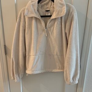 The North Face Off-White Fleece Jacket with stain